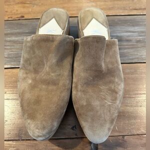 KLIK Tan Suede Slide-On Platform Mules Size 9